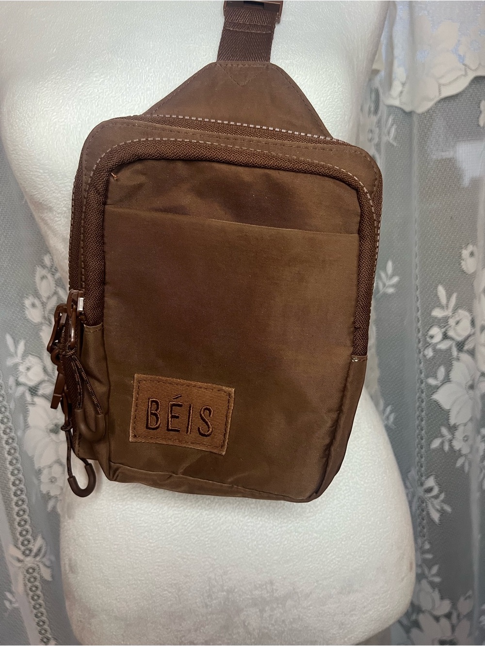 BEIS Brown Crossbody Sling Bag